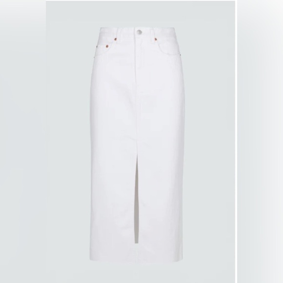 Pistola Alice White High Rise Midi denim Skirt – Size 26 - Picture 5 of 13